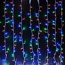 картинка Светодиодная гирлянда "Штора" 2*2м, 100 ламп, мультицвет, прозр. провод, с переходн., 8 реж./60шт — Великий Путь