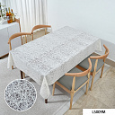 картинка Клеенка ПВХ без основы ажурная 1,37*20м, БЕЛЫЙ, мод.LS-009В — Великий Путь