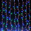 картинка Светодиодная гирлянда "Штора" 2*2м, 100 ламп, мультицвет, прозр. провод, с переходн., 8 реж./60шт — Великий Путь