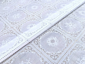 картинка Клеенка ПВХ без основы ажурная 1,37*20м, БЕЛЫЙ, мод. XR-31 — Великий Путь